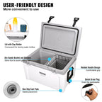 52 Qt Insulated Portable Hard Cooler